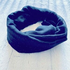 Black scarf with gold sparkles